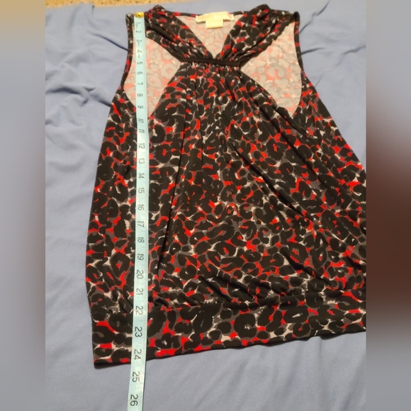 Michael Kors women's small Faux Halter Neck top SP black and red EUC - Picture 7 of 8